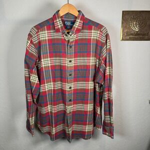 Polo‎ Ralph Lauren Plaid Shirt Estate Classic Fit Men XL Red Green Blue